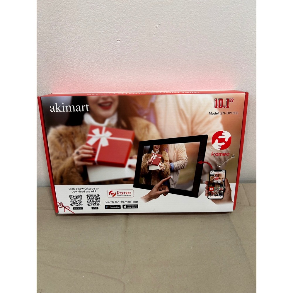 Akimart 10.1" WiFi Digital Photo Frame Frameo App ZN-DP1002 Black Smart Frame